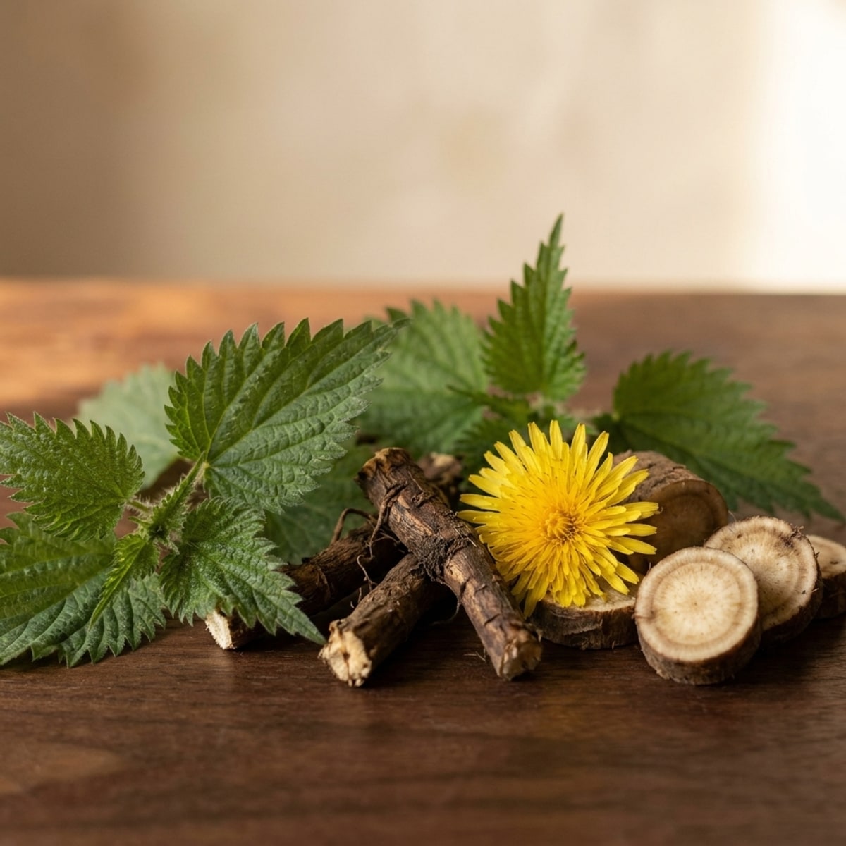 Nettle, Dandelion & Burdock, raw ingredient