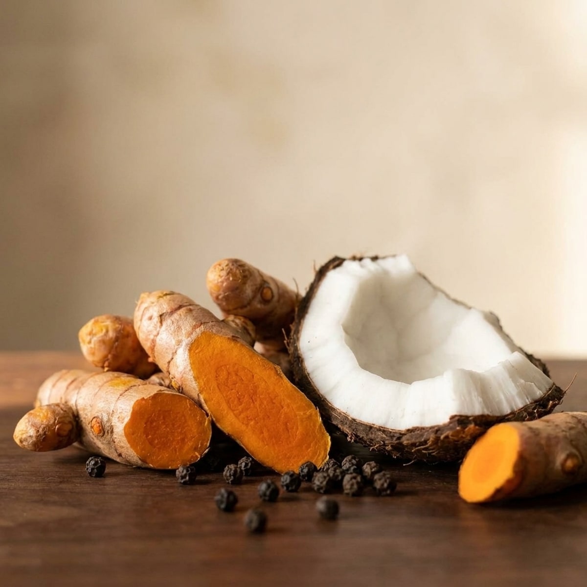 Turmeric, Black Pepper & Coconut, raw ingredient